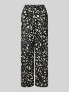 Vila High Waist Wide Leg Stoffhose mit Strukturmuster Modell 'AYA BEA'...