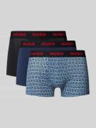 HUGO Trunks mit elastischem Logo-Bund im 3er-Pack in Blau, Größe L