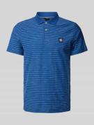 Lerros Regular Fit Poloshirt mit Label-Badge in Blau, Größe L