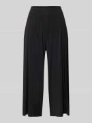 s.Oliver BLACK LABEL Wide Leg Culotte mit Kellerfalten in Black, Größe...