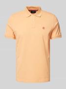 MCNEAL Regular Fit Poloshirt mit Label-Stitching in Apricot, Größe L