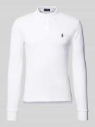 POLO RALPH LAUREN Slim Fit Poloshirt im langärmeligen Design in Weiss,...