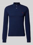 POLO RALPH LAUREN Slim Fit Poloshirt im langärmeligen Design in Marine...