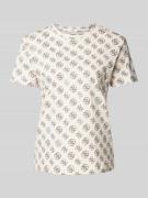 Guess Activewear T-Shirt mit Label-Print Modell 'NOMIE' in Taupe, Größ...