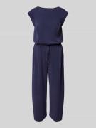 comma Casual Identity Jumpsuit mit Tunnelzug in Marine, Größe 36