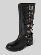 Steve Madden Lederstiefel mit Dornschließen Modell 'BATTLE' in Black, ...