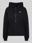 Tommy Jeans Damen Sweatjacke mit Kapuze in Black, Größe L