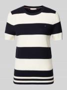 Tommy Hilfiger Strickshirt mit Logo-Stitching Modell 'RUGBY' in Marine...