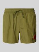 HUGO Regular Fit Badehose mit Label-Patch Modell 'DOMINICA' in Khaki, ...