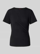 MAX&Co. T-Shirt mit Raffung Modell 'Agadir' in Black, Größe XL