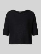 Oui Strickshirt mit Teilungsnaht in BLACK, Größe 38