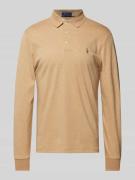 POLO RALPH LAUREN Poloshirt mit Label-Stitching in Camel, Größe L