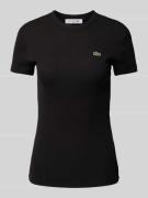 Lacoste Sport Slim Fit T-Shirt mit Label-Patch in Black, Größe 34