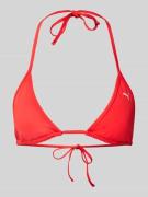 Puma Bikini-Oberteil mit Logo-Print in Rot, Größe L