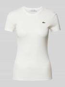 Lacoste Sport Slim Fit T-Shirt mit Label-Patch in Offwhite, Größe 34