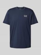 EA7 Emporio Armani T-Shirt mit Label-Print in Marine, Größe L