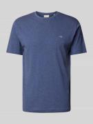 Gant T-Shirt mit Label-Stitching Modell 'SHIELD' in Jeansblau Melange,...