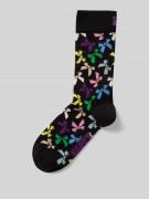 Happy Socks Socken mit Motiv-Print Modell 'Bow' in Black, Größe 36-40