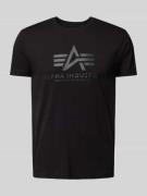 Alpha Industries T-Shirt mit Label-Print in Black, Größe S