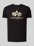 Alpha Industries T-Shirt mit Label-Print in Black, Größe L