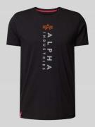 Alpha Industries T-Shirt mit Label-Print in Black, Größe XXL