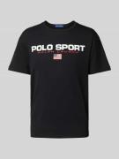 Polo Sport T-Shirt mit Label-Print in Black, Größe XS