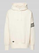 adidas Originals Hoodie mit Label-Stitching in Offwhite, Größe L