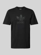 adidas Originals T-Shirt mit Label-Print in Black, Größe L