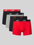 Puma Boxershorts mit elastischem Label-Bund Modell 'SOLID' im 4er-Pack...