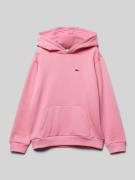 Lacoste Hoodie mit Kapuze in Pink, Größe 140