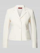 Max Mara Studio Blazer mit Eingrifftaschen in Offwhite, Größe 34