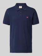 Levi's® Regular Fit Poloshirt mit Label-Patch in Marine, Größe L