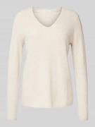 Christian Berg Woman Strickpullover mit abgerundetem V-Ausschnitt in E...