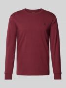 Polo Ralph Lauren Regular Fit Longsleeve mit Label-Stitching in Bordea...