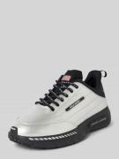 Polo Sport Ledersneaker in metallic in Silber, Größe 43