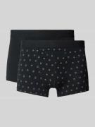 HOM Trunks mit elastischem Bund im 2er-Pack in Black, Größe L