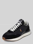 POLO RALPH LAUREN Ledersneaker mit Logo-Stitching Modell 'TRAIN' in Bl...