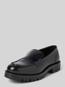 BOSS Lederloafer mit Lochmuster Modell 'Helen' in Black, Größe 38