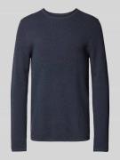 MCNEAL Regular Fit Strickpullover mit Strukturmuster in Dunkelblau Mel...