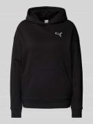 Puma Oversized Hoodie mit Label-Stitching in Black, Größe L