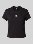 adidas Originals T-Shirt mit Label-Stitching in Black, Größe S