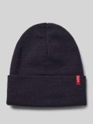 Levi's® Beanie mit Label-Patch Modell 'SLOUCHY RED TAB' in Dunkelblau,...