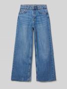 Mango Flared Fit Jeans aus reiner Baumwolle in Blau, Größe 158