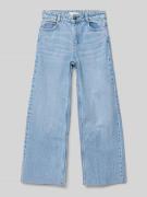 Mango Flared Fit Jeans aus reiner Baumwolle in Hellblau, Größe 140