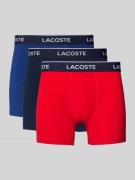 Lacoste Trunks mit elastischem Logo-Bund in Rot, Größe L