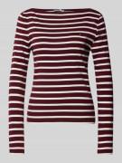 Tommy Hilfiger Longsleeve mit U-Boot-Ausschnitt in Dunkelrot, Größe L