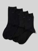 CK Calvin Klein Socken mit Label-Detail im 4er-Pack in Black, Größe 1