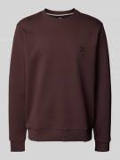 BOSS Sweatshirt mit Label-Patch Modell 'Sharpe' in Bordeaux, Größe XXL