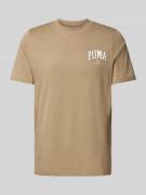 PUMA PERFORMANCE T-Shirt mit Label-Print in Beige, Größe L