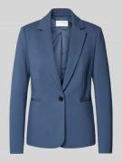 Jake*s Collection Blazer mit Leistentaschen in Rauchblau, Größe 36